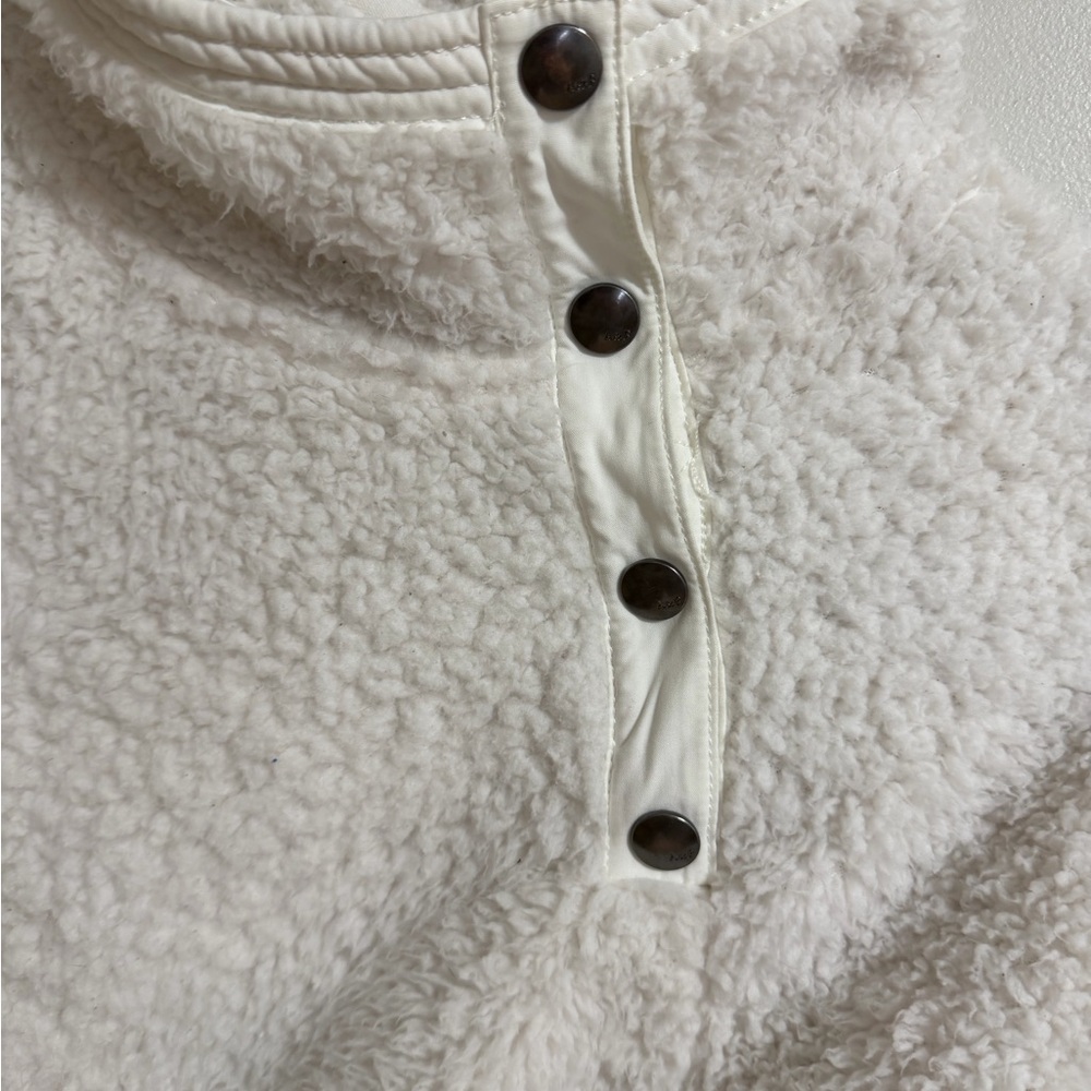 Abercrombie & Fitch Teddy Jacket with Quilted Sleeves Women’s Large - Picture 3 of 7